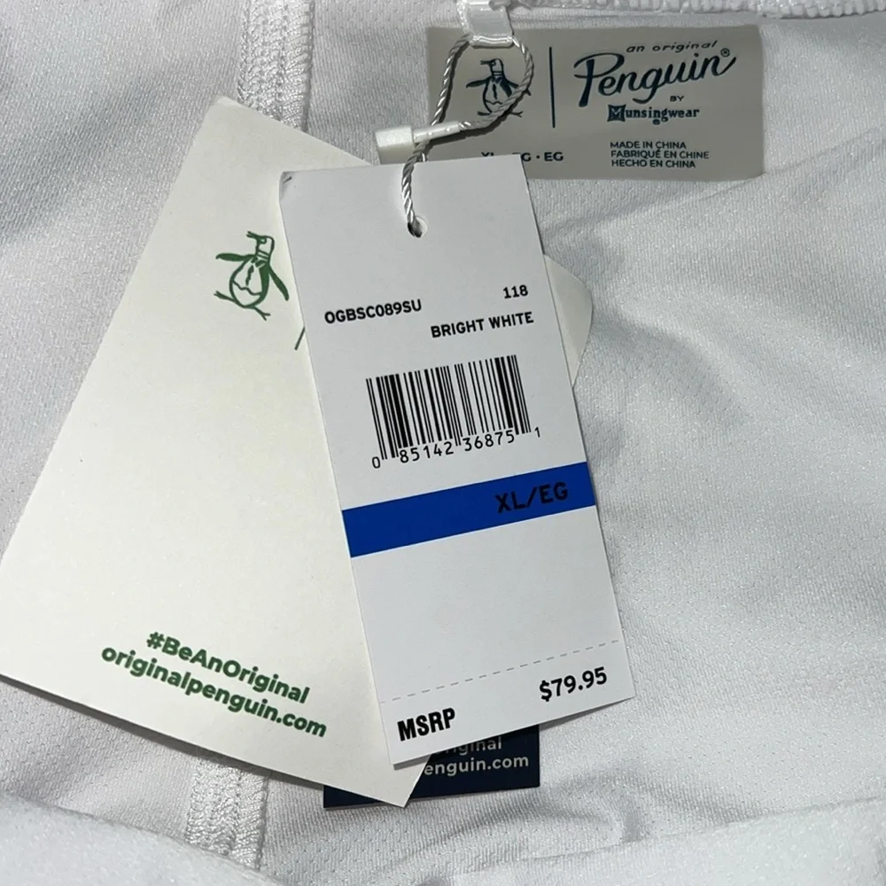 NWT Original Penguin Women's Essential Skort WHITE Size XL